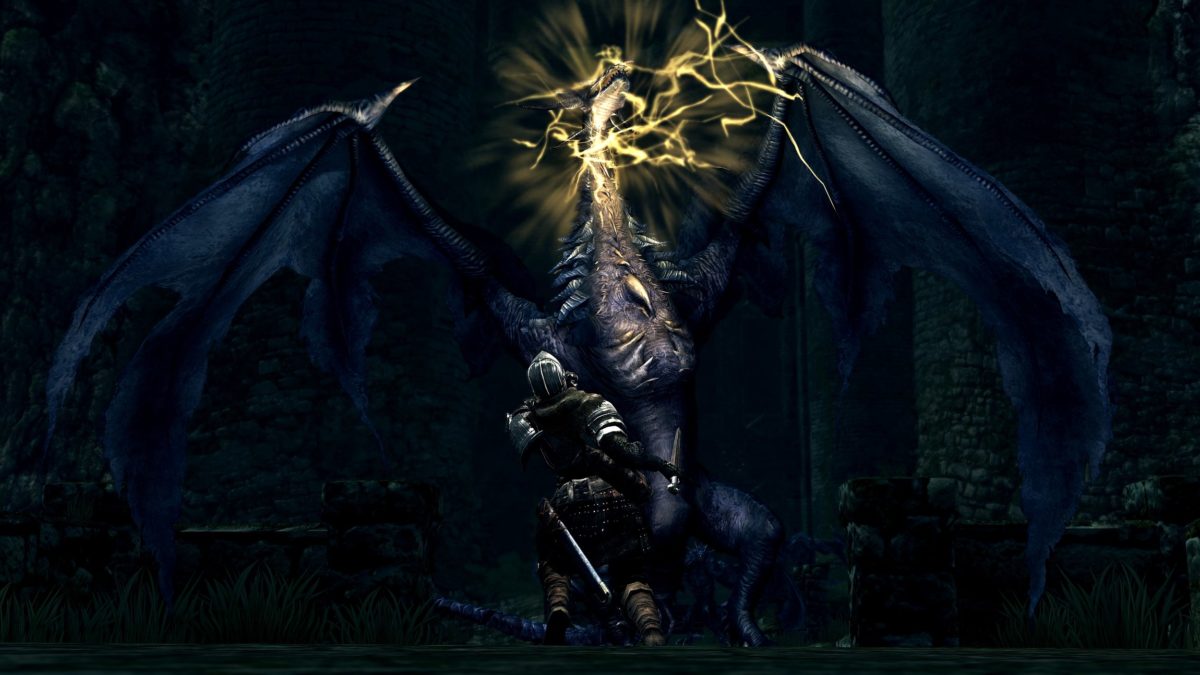 Viverna blu di fulmine, presente in Dark Souls. Esempio di presenza di Puk nei videogiochi