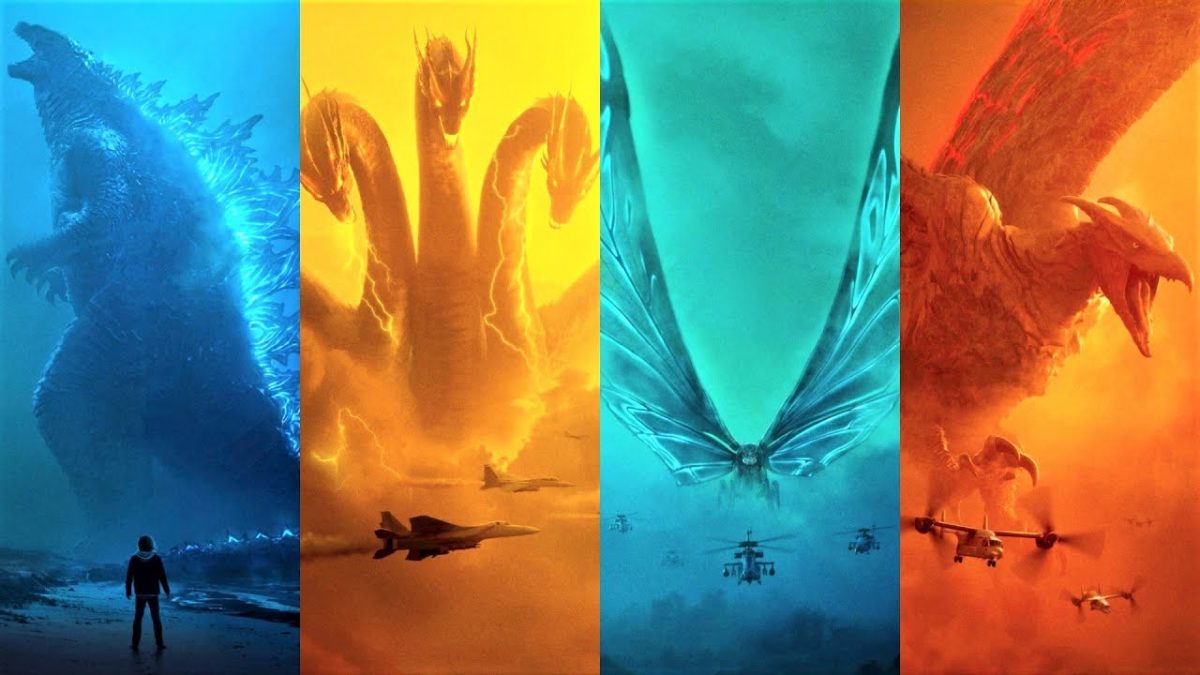 Da sinistra: Godzilla, Mothra, Rodan, Ghidorah