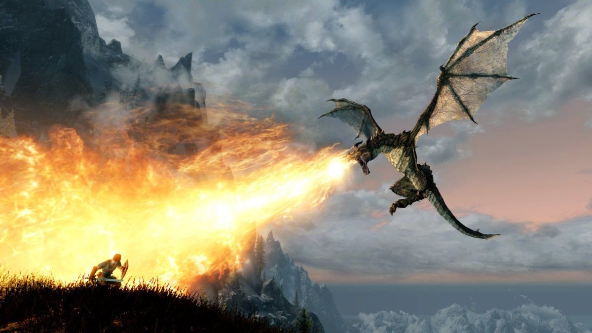 Viverna di Skyrim, rappresentazione del drago d'india