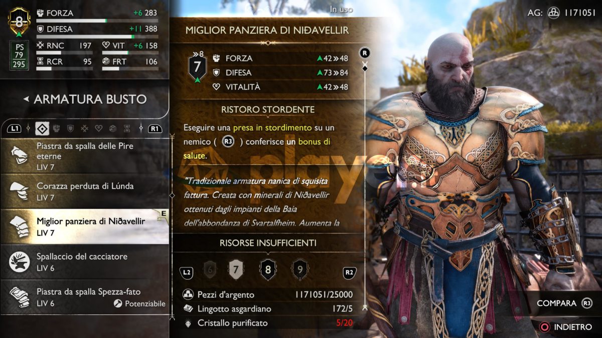 god of war ragnarok armatura nidavellir