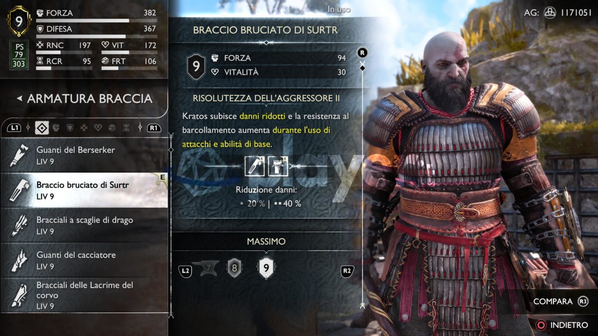 god of war ragnarok armatura di surtr