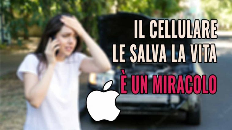 cellulare salva vita di una donna incidentata