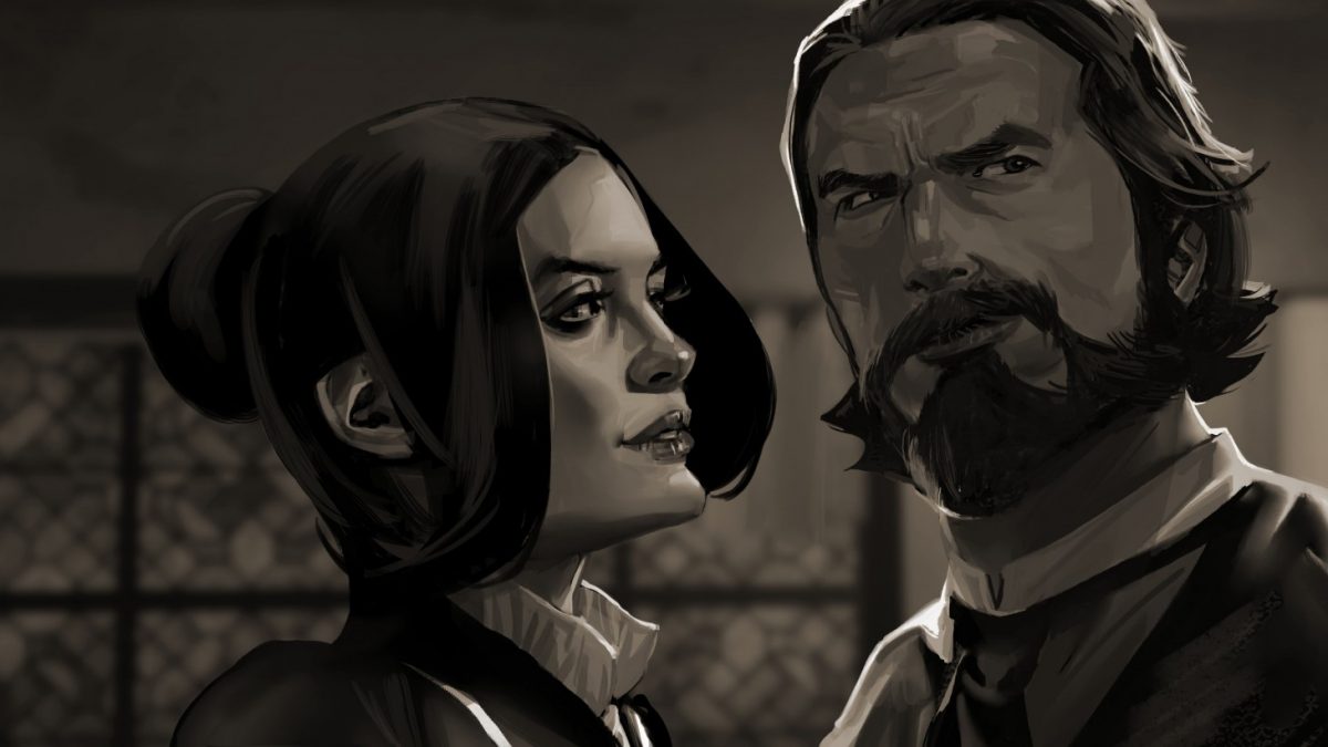 I protagonisti di Ravenous Devils, Percival e Hildred, ritratti da Mirco Pierfederici