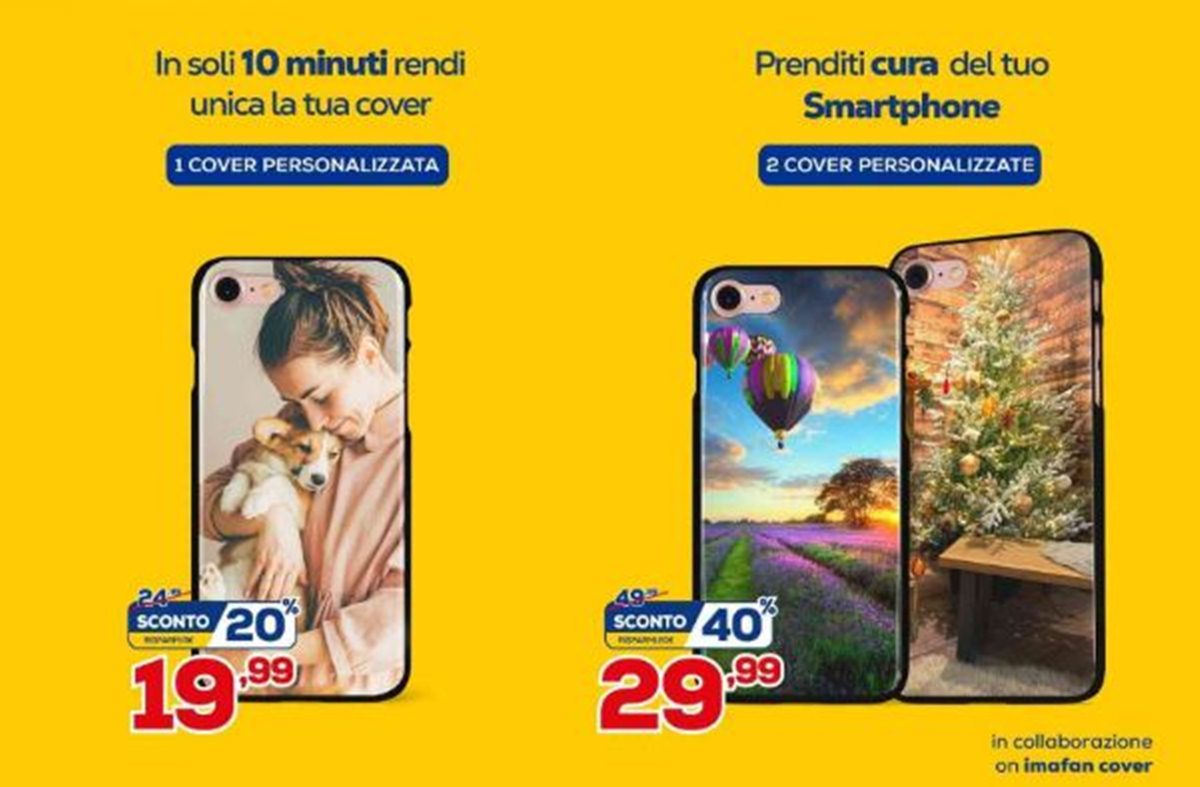 L'offerta di Euronics per la personalizzazione delle cover.