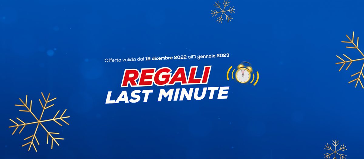 Logo dell'offerta "Regali Last Minute" di Euronics.