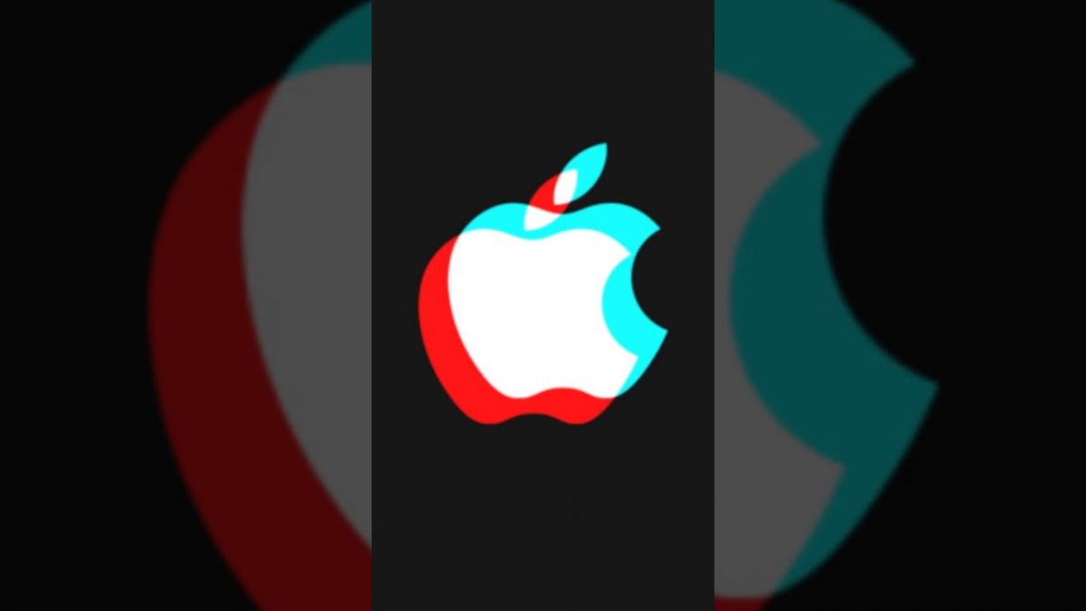 Il logo di Apple glitchato