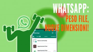 WHATSAPP nuove dimensioni dei file