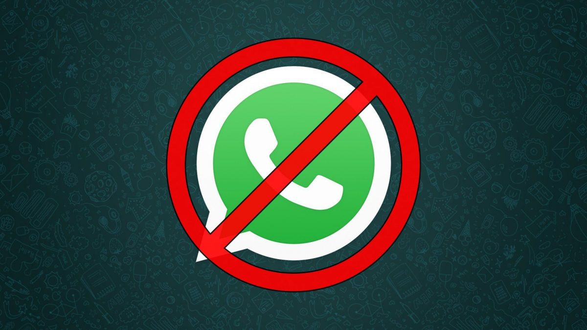 Logo sbarrato di whatsApp