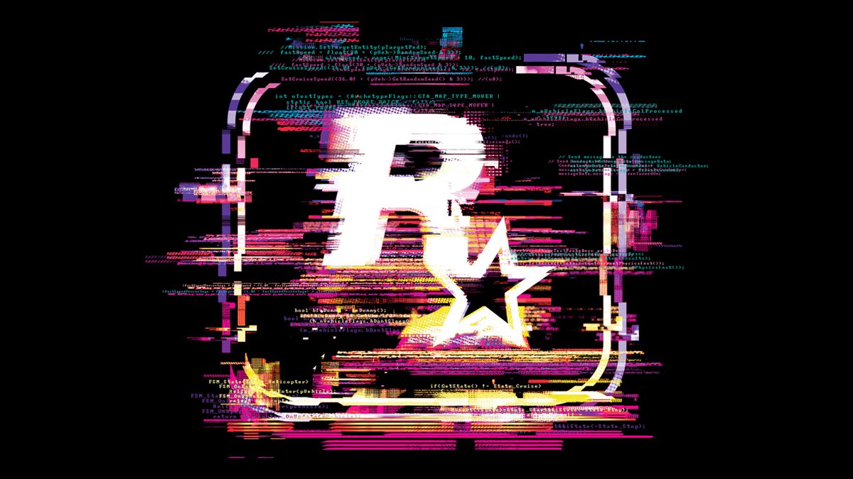 Logo di Rockstar Games glitchato
