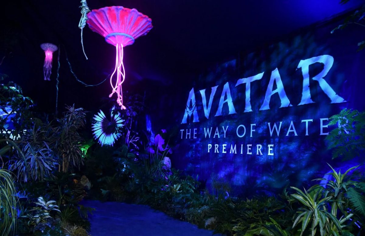 Un'installazione presente alla premiere di Avatar: La via dell'Acqua che replica una delle giungle bioluminescenti tipiche di Pandora.