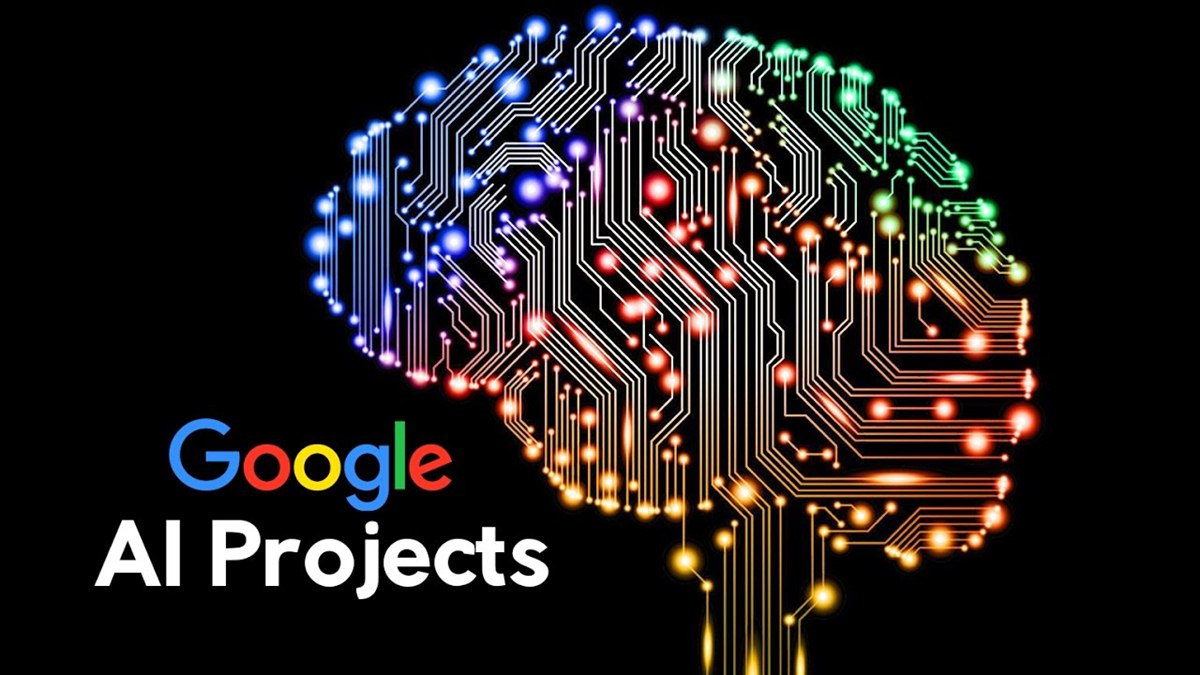 Un cervello fatto da circuito affiancato dal logo Google.