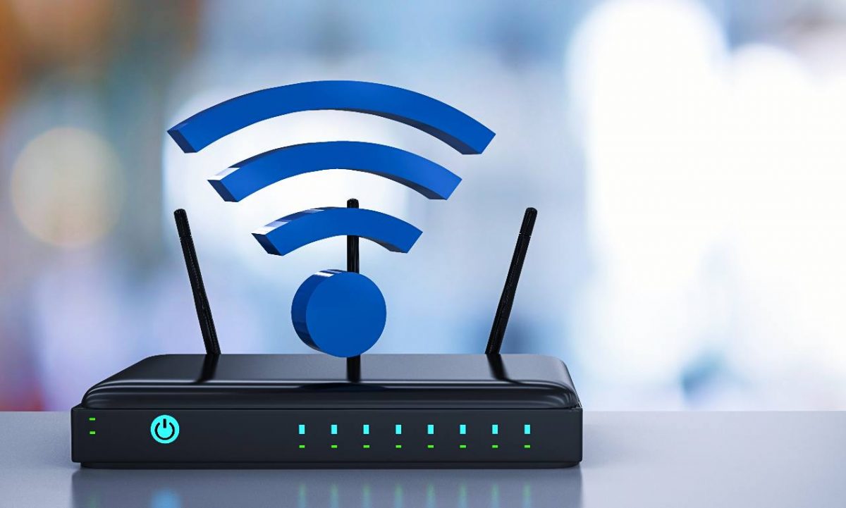 un router con il simbolo del Wi-Fi