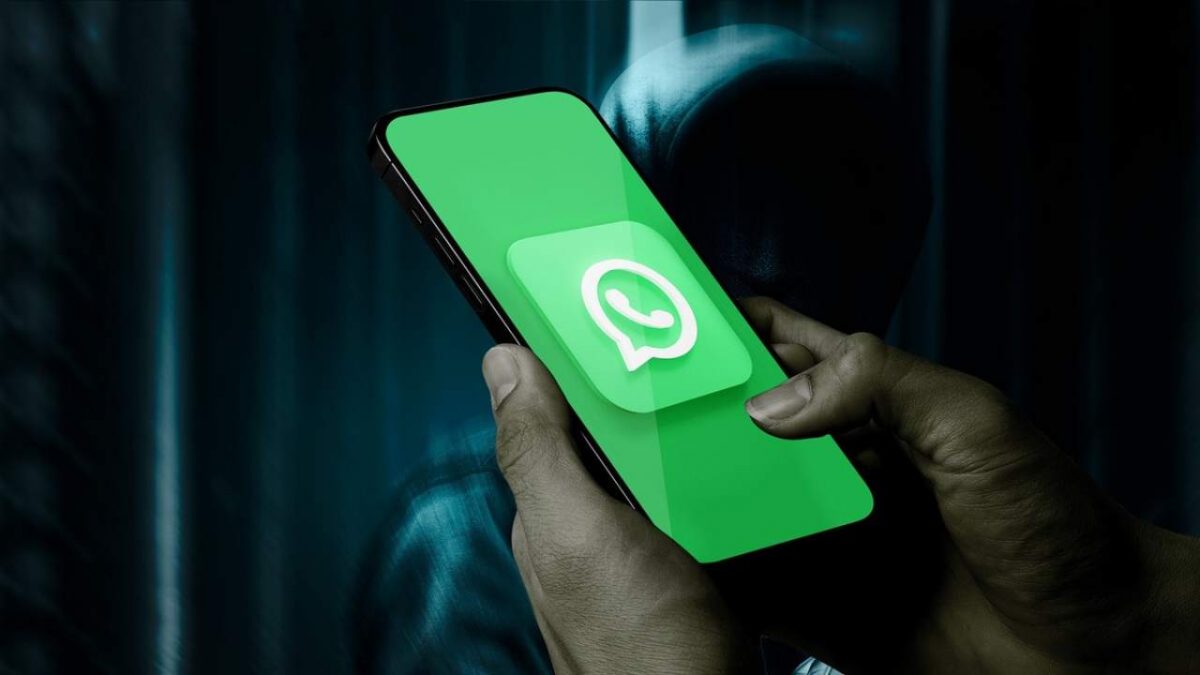 WhatsApp icon on a smartphone
