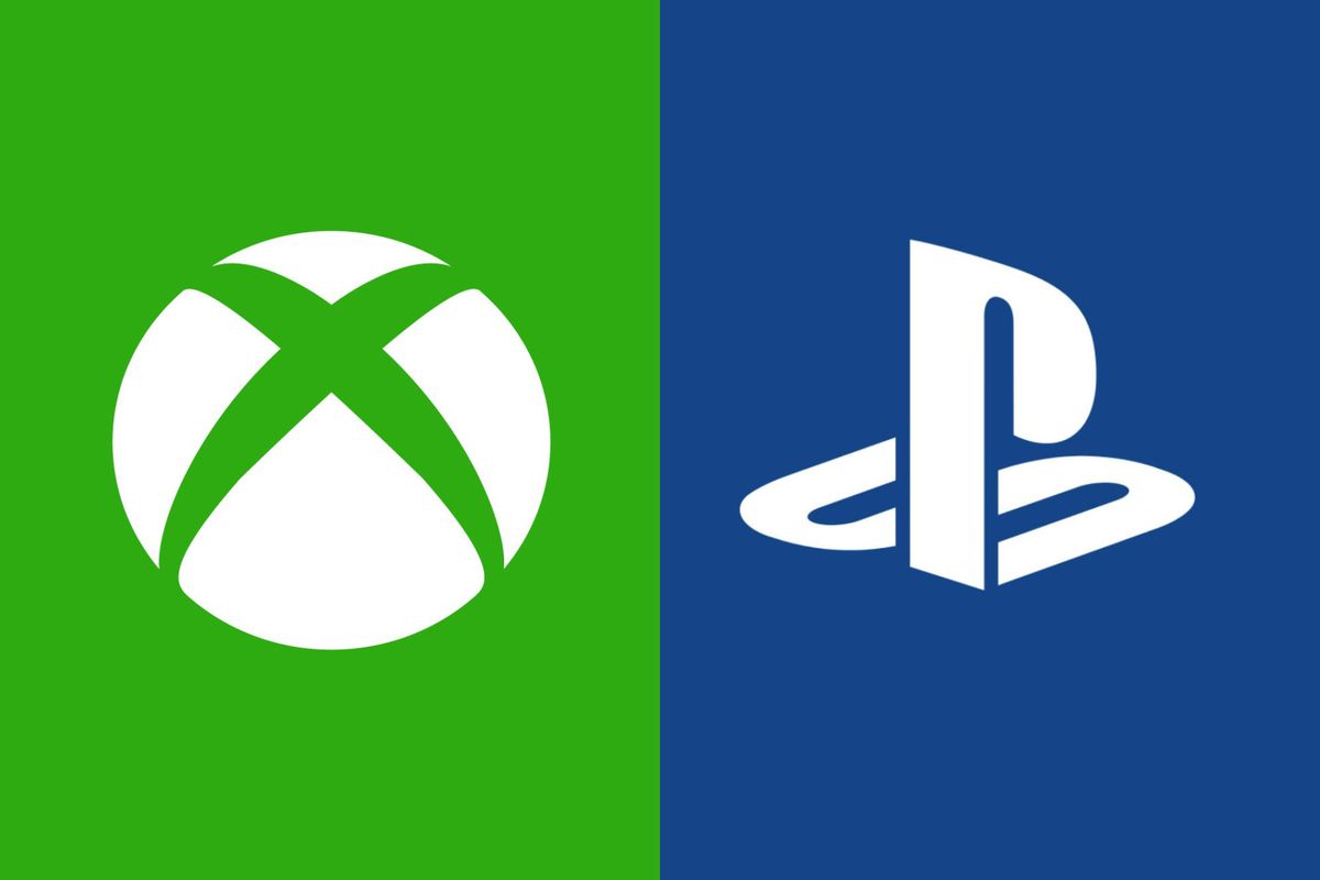 Sinistra logo Xbox, Destra logo Playstation