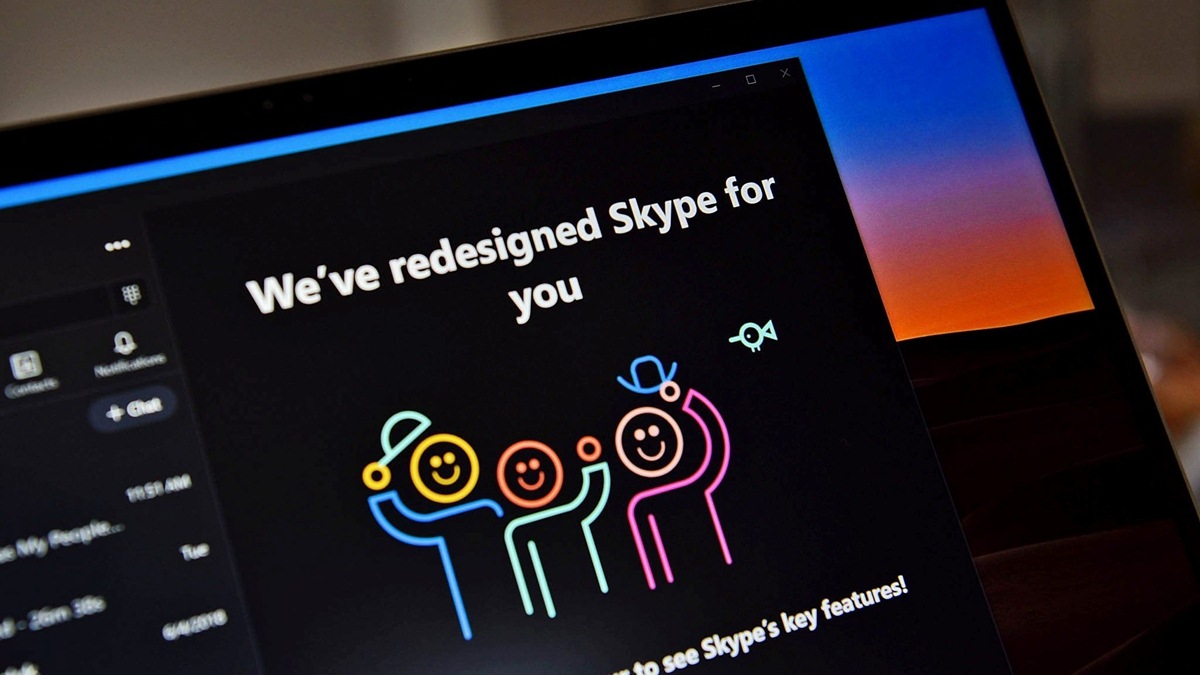 Schermata di aggiornamento di Skype