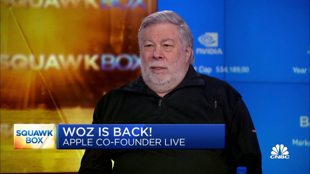 Wozniak durante un'intervista di CNBC