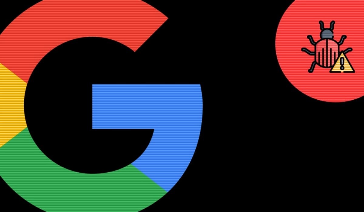 Logo Google e simbolo di un bug.