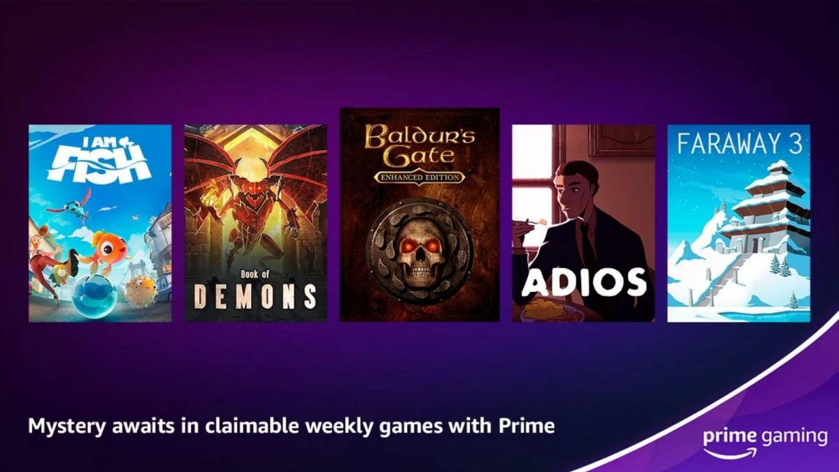 Schermata di Amazon Prime Gaming con le copertine di alcuni giochi gratis in arrivo a marzo.