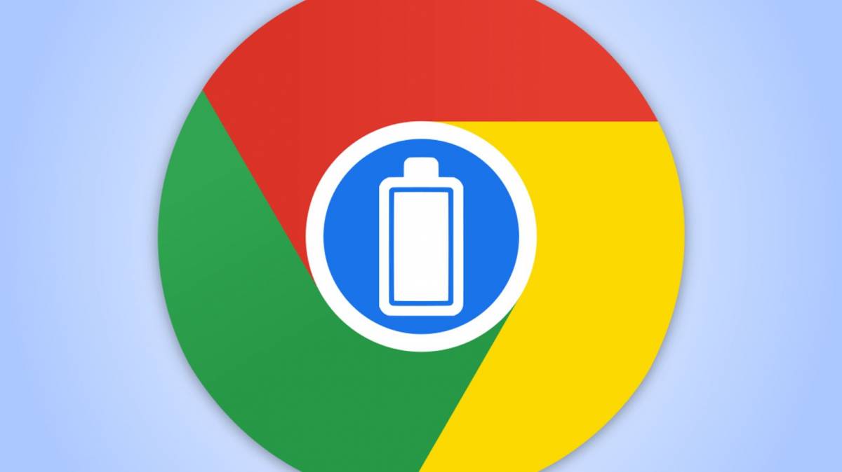 Logo di Chrome con il simbolo della batteria al centro.