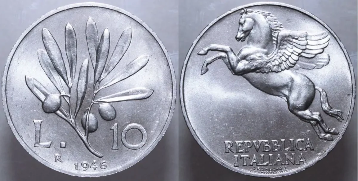 10 lire olivo del 1946