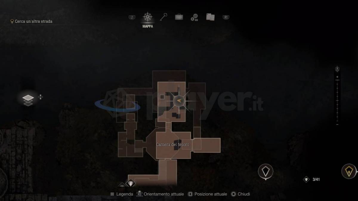RE4 Remake mappa castello camera del tesoro