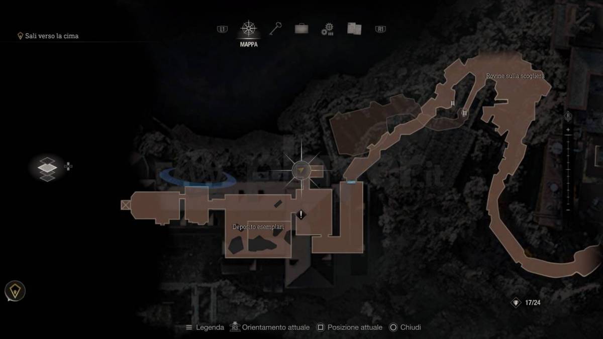RE4 Remake mappa isola deposito esemplari
