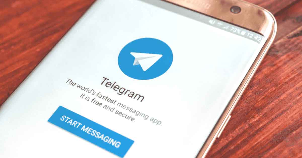 Icona Telegram su cellulare