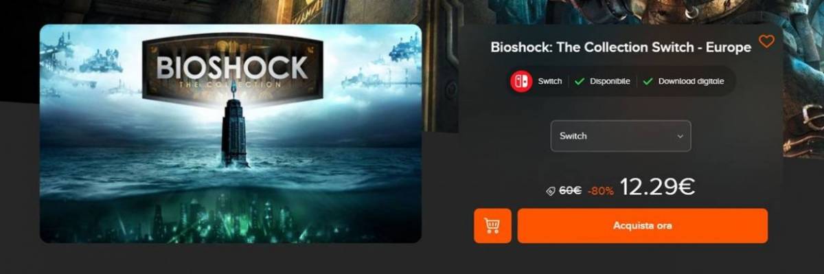 Schermata dell'offerta Istant Gaming di BioShock