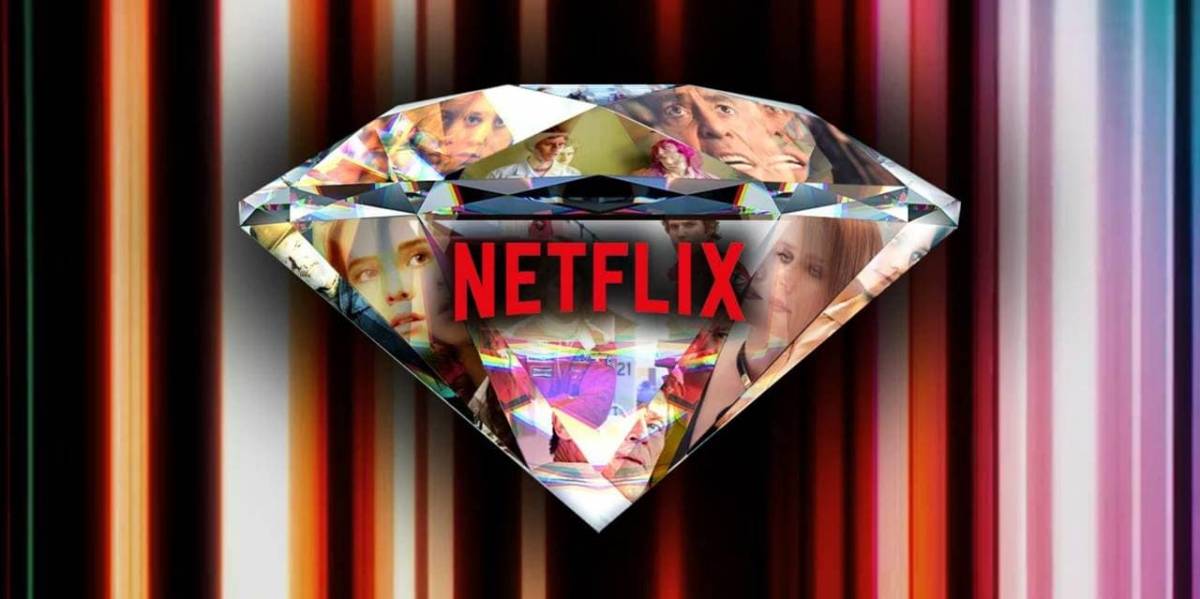 Diamante con il logo Netflix. 