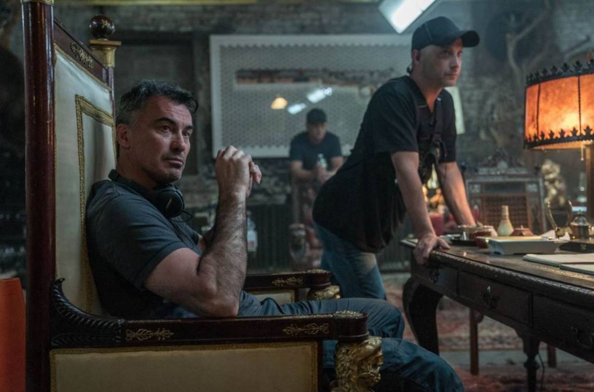 Il regista Chad Stahelski sul set di Jhon Wick.