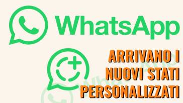 whatsapp nuovi status personalizzati