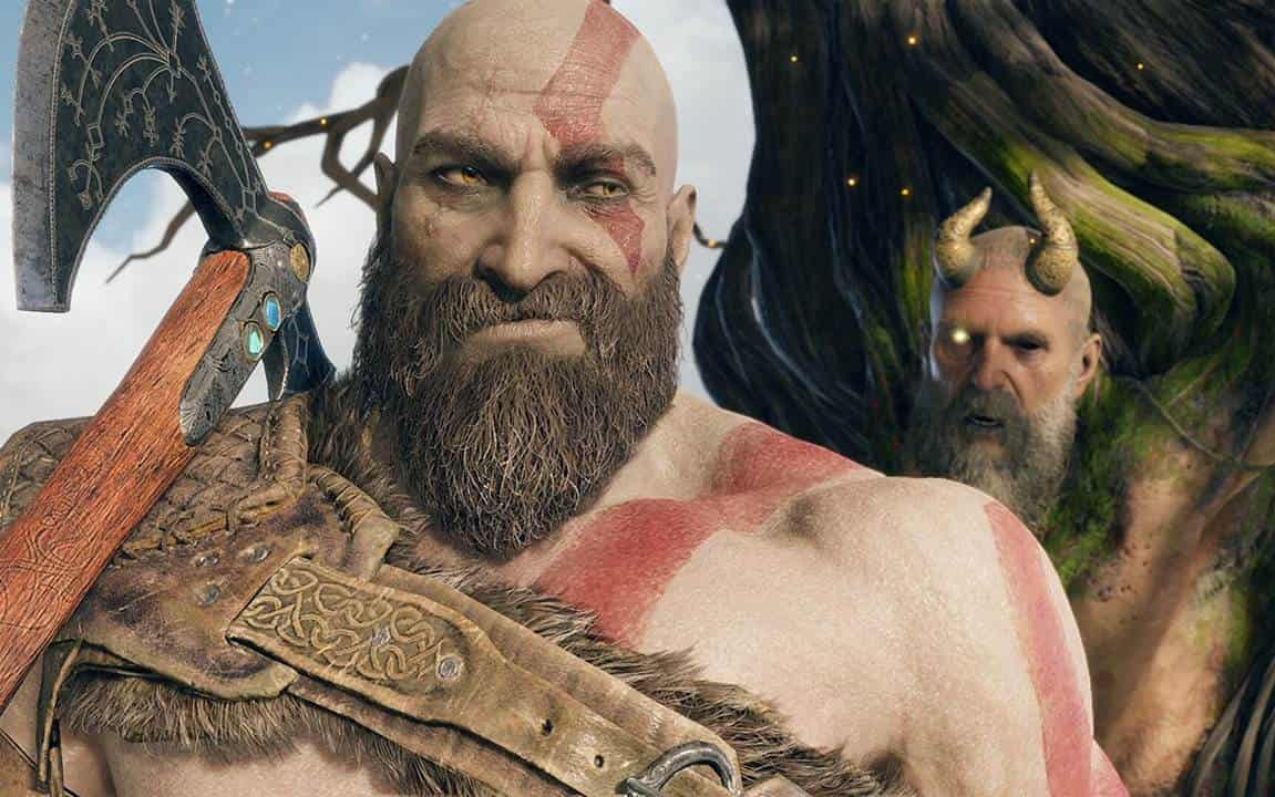 Kratos sorride mentre da le spalle a Mimir
