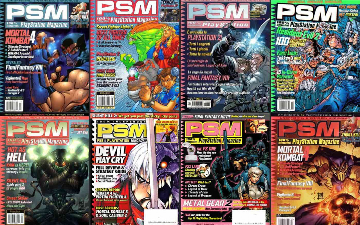Alcune delle cover più iconiche realizzate da Madureira per PlayStation Magazine.