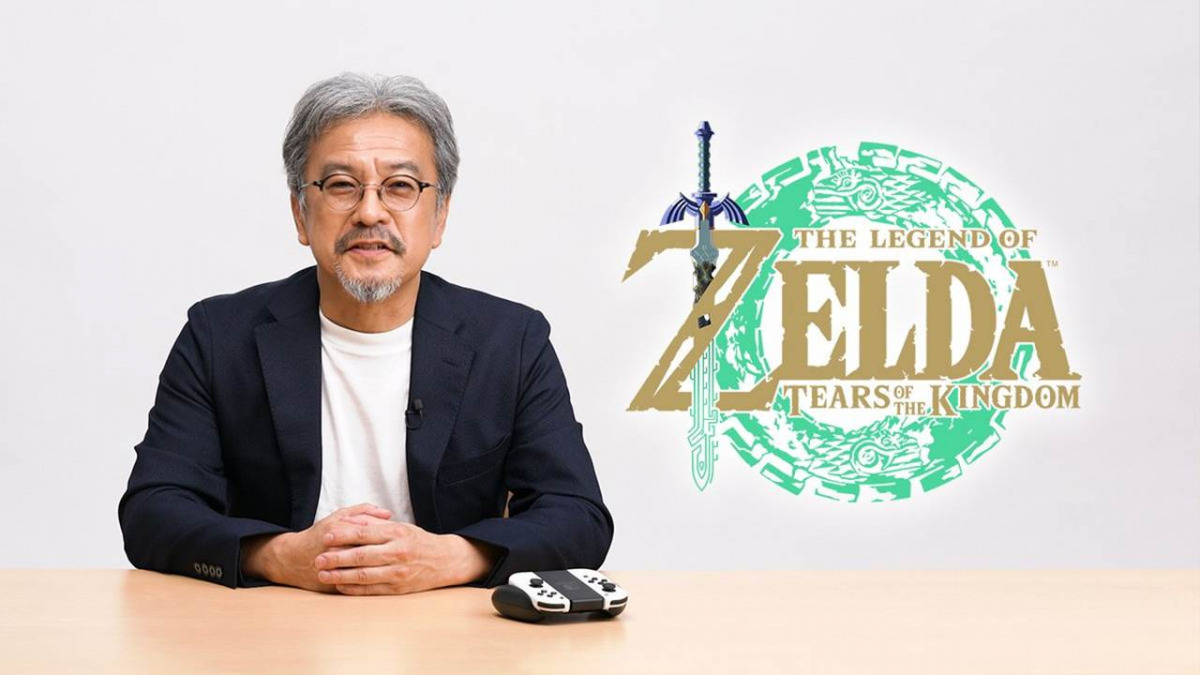 Eiji Aonuma durante il gameplay trailer di Tears of the Kingdom