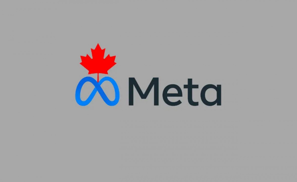 Il logo di meta unita alla foglia rossa del  Canada.