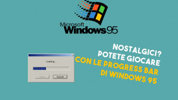 gioco mobile con progress bar di windows 95
