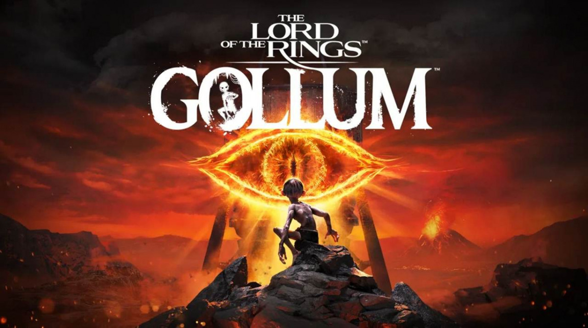 Cover de Il Signore degli Anelli: Gollum, con Gollum che osserva il grande occhio di Sauron