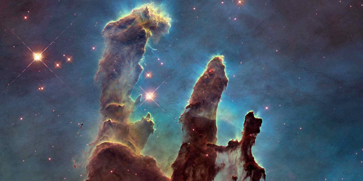 I Pilastri della Creazione, dettaglio di una nebulosa planetaria immortalata dal telescopio Hubble