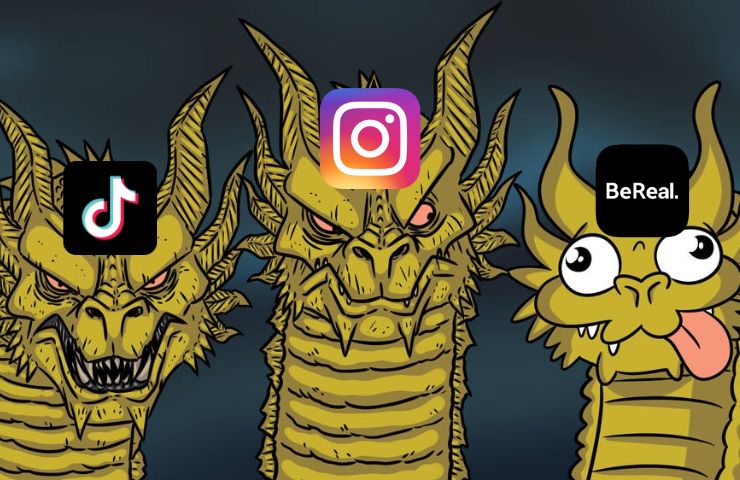 Instagram TikTok BeReal meme