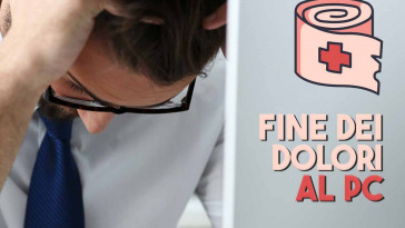 uomo stanco e rimedio per non essere piu distrutti in ufficio al pc e alla scrivania