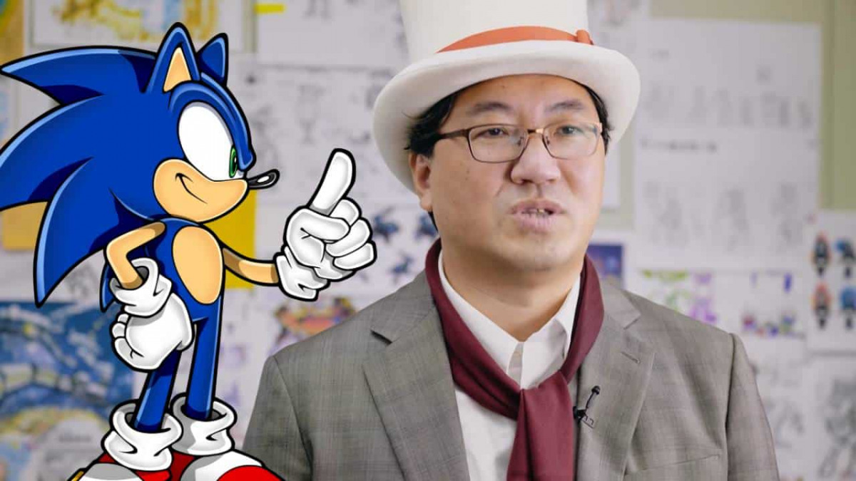 Sonic e Yuji Naka, il co-creatore del gioco