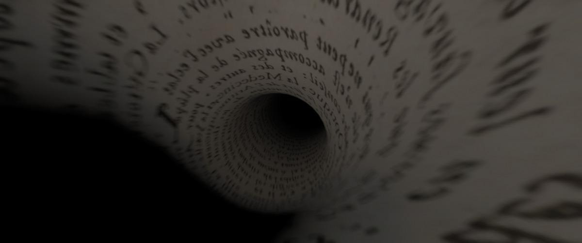 Tunnel fatto di pagine attraverso il quale si entra in un libro in The Bookwalker