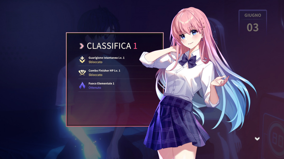 La schermata di nuove abilità apprese da Yuna in Eternights.
