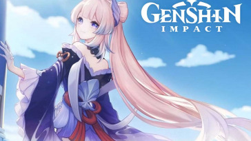 copertina sangonomiya kokomi con logo genshin impact - guida build
