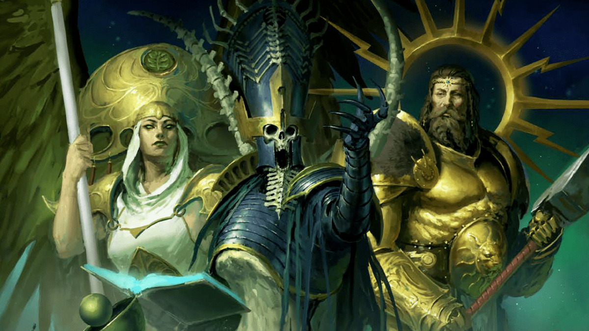 Le divinità Alarielle, Nagash e Sigmar