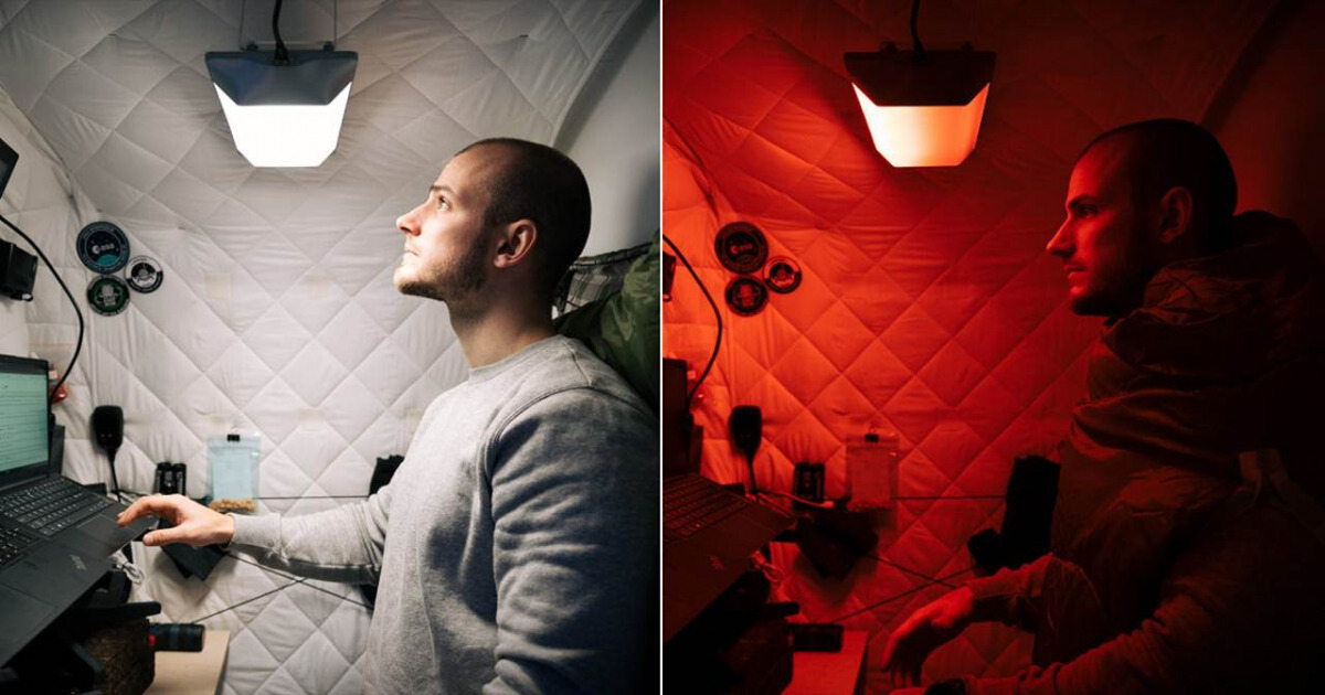Due immagini che mostrano i cambiamenti della luce Circadian Light