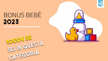 1000EURO di bonus bebe se sei in questa categoria