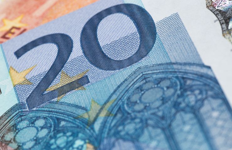 dettaglio della banconota da 20 euro