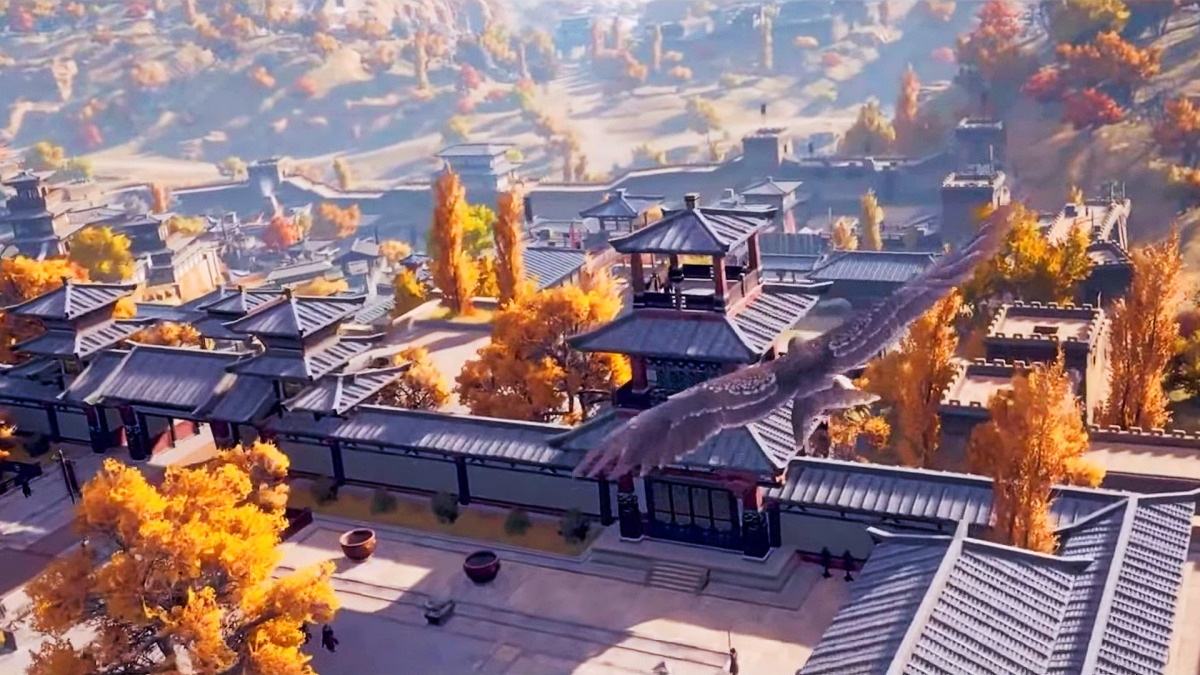 Visuale su costruzioni cinesi in Assassin's Creed Jade