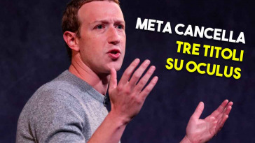 Meta cancella tre titoli su oculus
